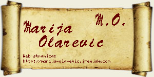 Marija Olarević vizit kartica